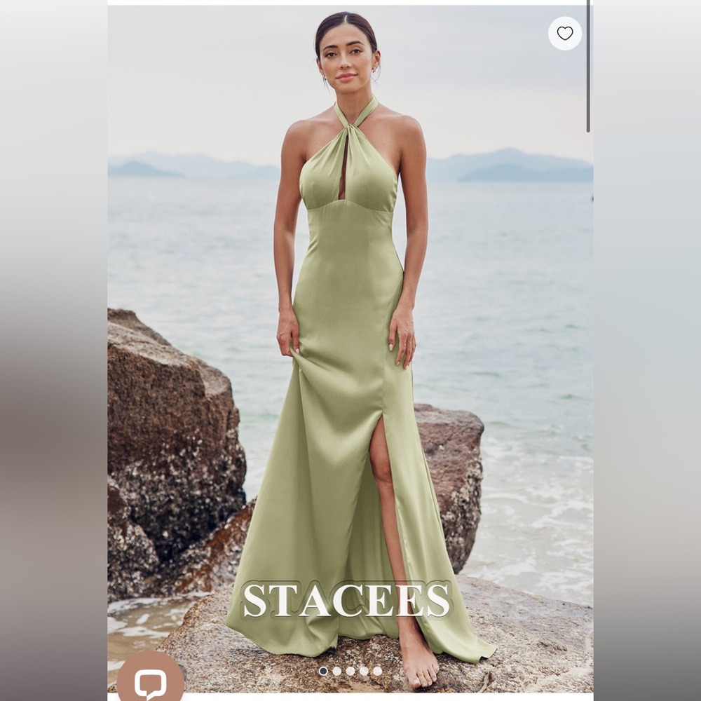 Dust sage / celadon Bridesmaid / prom dress